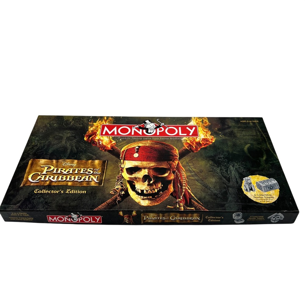 Monopoly Pirates of the Caribbean Collectors Edition Board Game COMPLETE Vtg